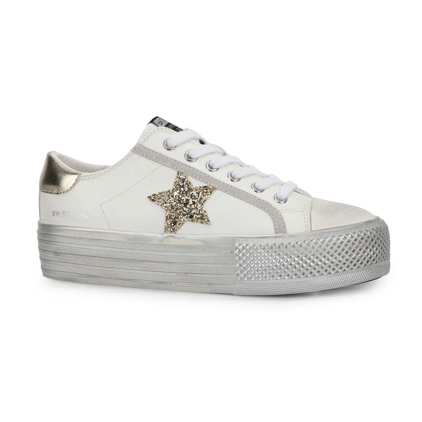Vintage Havana Gold Star White Gold Platform Sneaker
