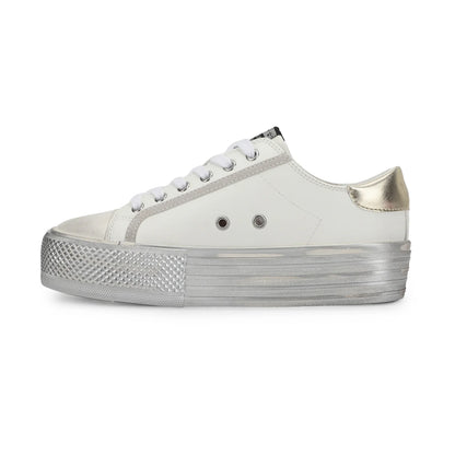 Vintage Havana - Gold Star White Gold Platform Sneaker