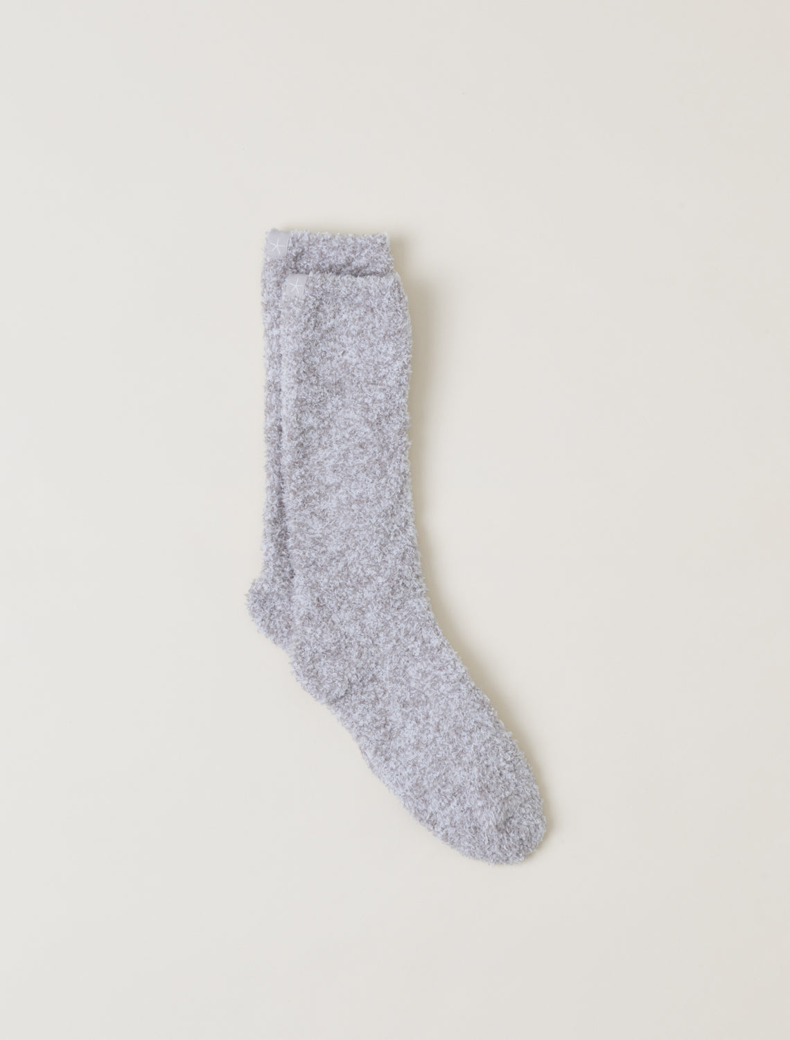 CozyChic Heathered Socks - Oyster/White