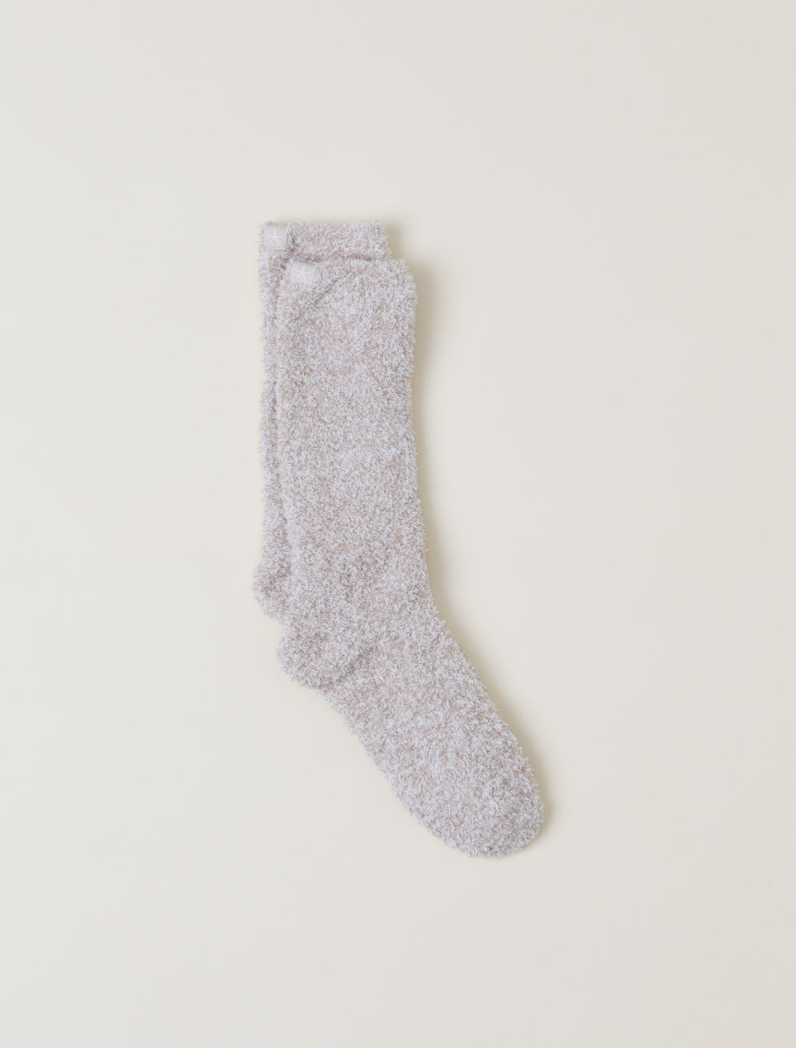 CozyChic Heathered Socks - Stone/White