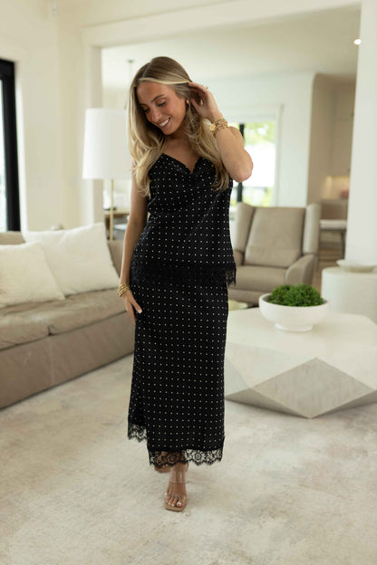 Zoey Set - Black Polka Dot