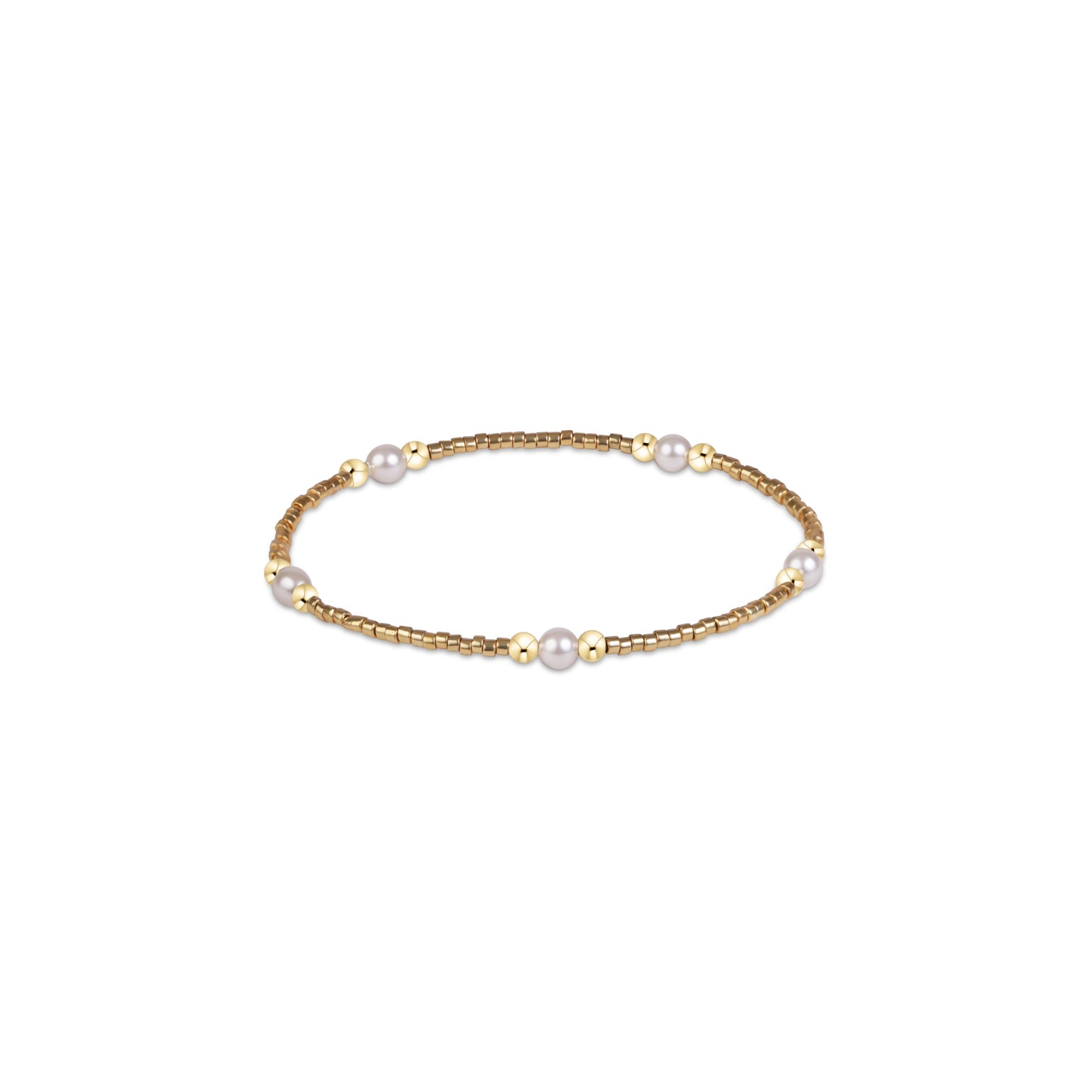 ENEWTON - Gameday Hope Purpose Pearl Bracelet - Gold Luster