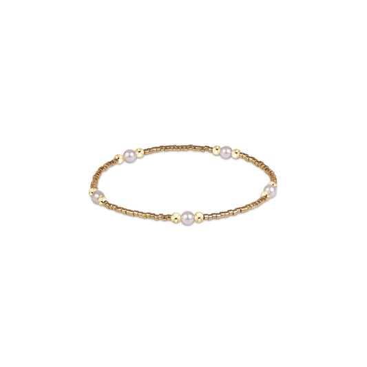 ENEWTON - Gameday Hope Purpose Pearl Bracelet - Gold Luster