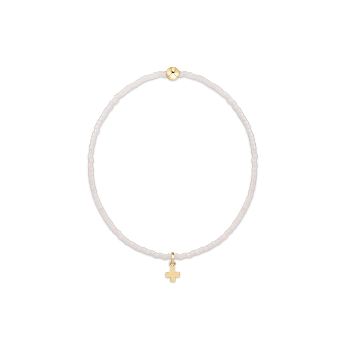 ENEWTON - Hope Classic Milkshake Bracelet - Signature Cross Small Gold Charm