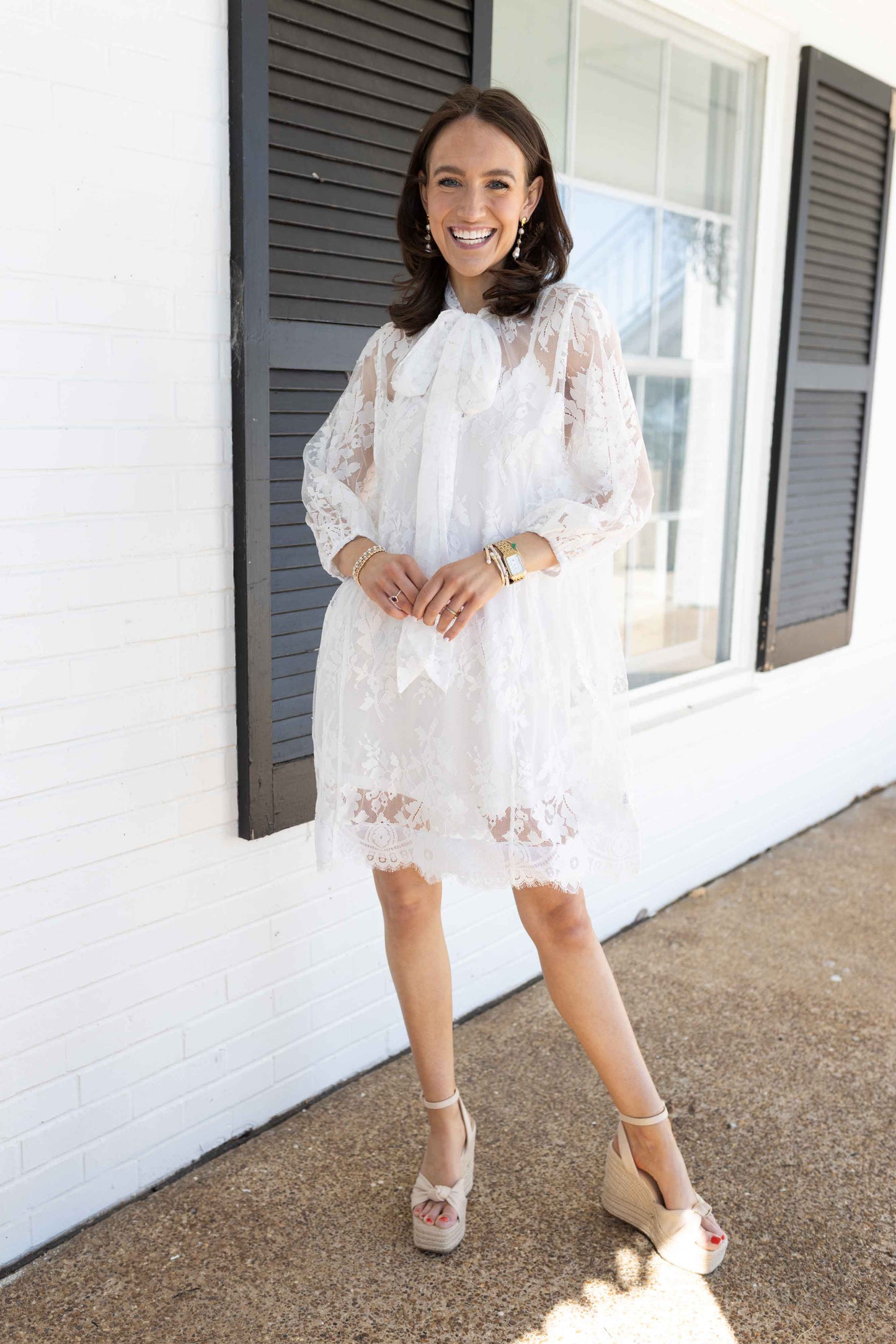 Chandler Floral Lace Mini Dress