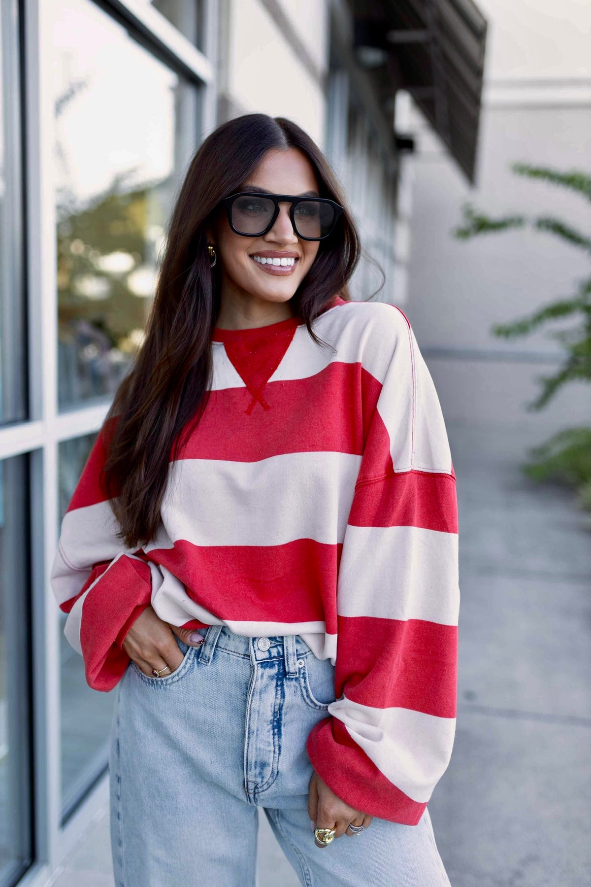 FP - Classic Stripe Crew - Cherry Combo