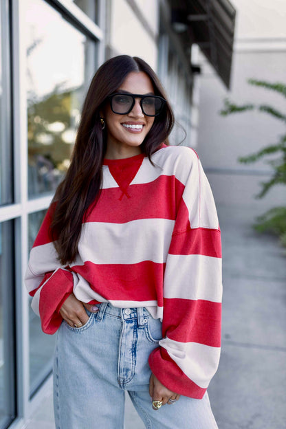 FP - Classic Stripe Crew - Cherry Combo