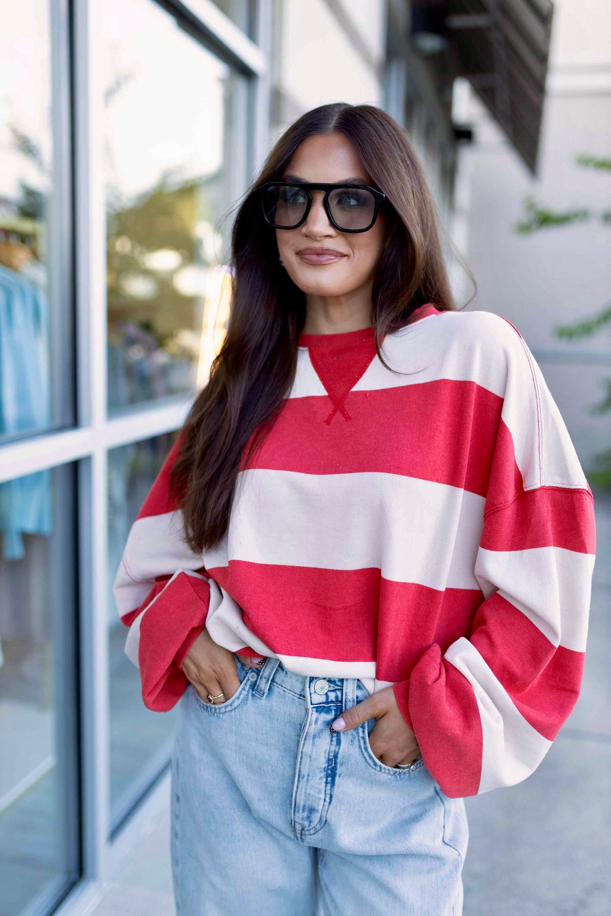 FP - Classic Stripe Crew - Cherry Combo