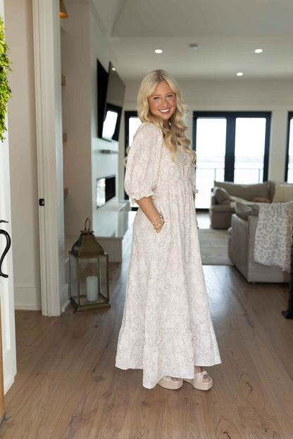 Pheobe Maxi Dress - Natural Floral