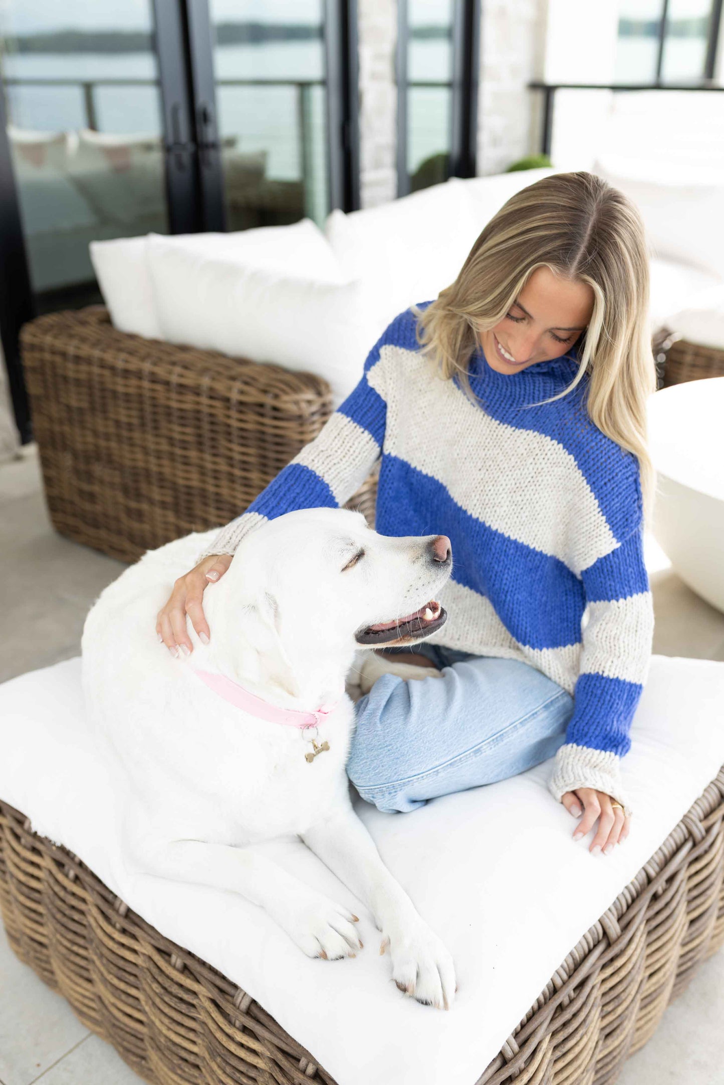 FP - Opal Rugby Stripe Sweater - Cobalt Combo