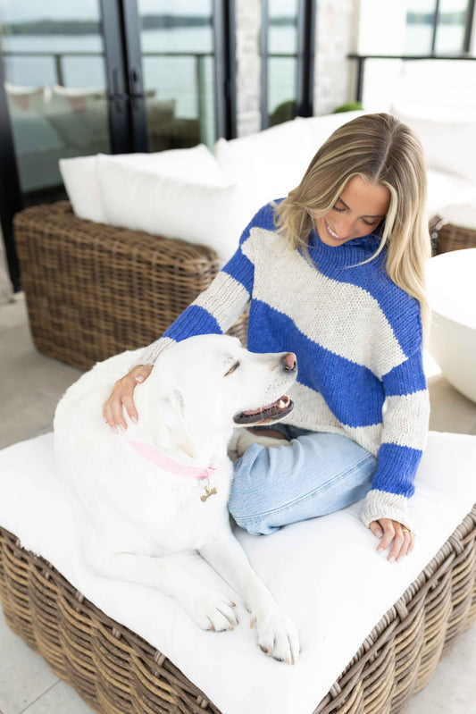 FP - Opal Rugby Stripe Sweater - Cobalt Combo