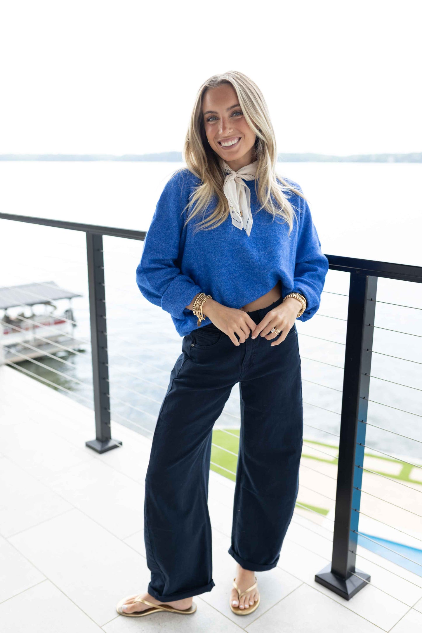 Navy Barrel Jeans