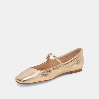 Dolce Vita - Reyes Flat - Gold Distressed