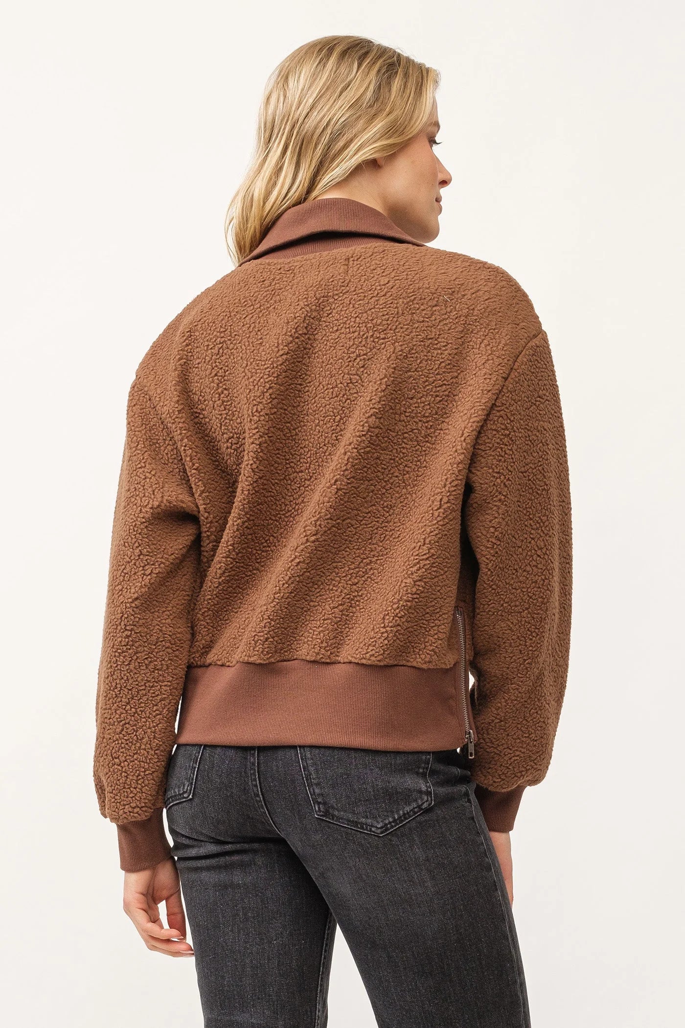 Briar Half Zip Sweater - Brown Bear