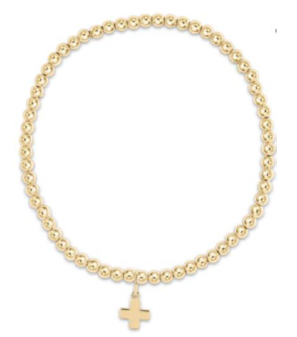 EGIRL - Classic Gold 3mm Bracelet - Signature Cross