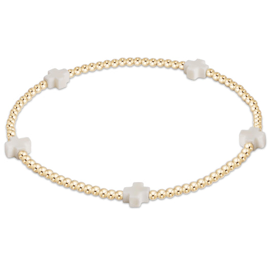 Egirl - Signature Cross Small 2mm - White