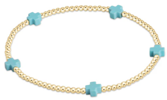 Egirl - Signature Cross Small 2mm - Turquoise