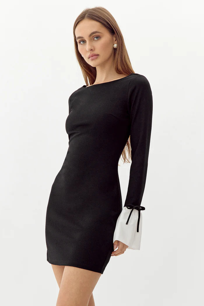 Vicki Contrast Cuff Mini Dress