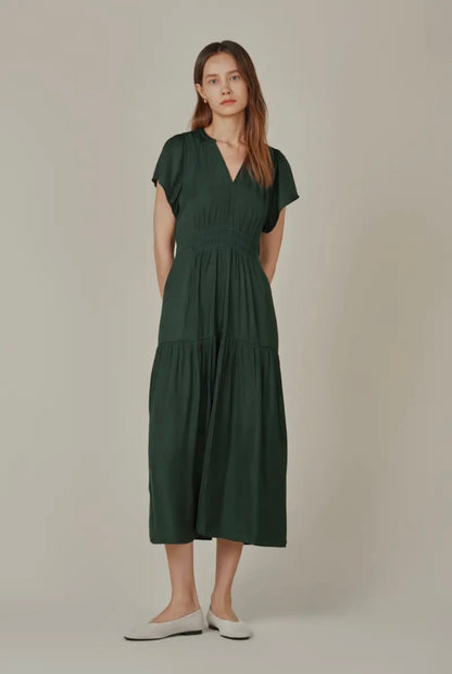 Esther Midi Dress - Deep Emerald