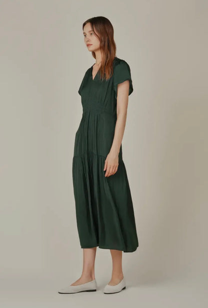 Esther Midi Dress - Deep Emerald