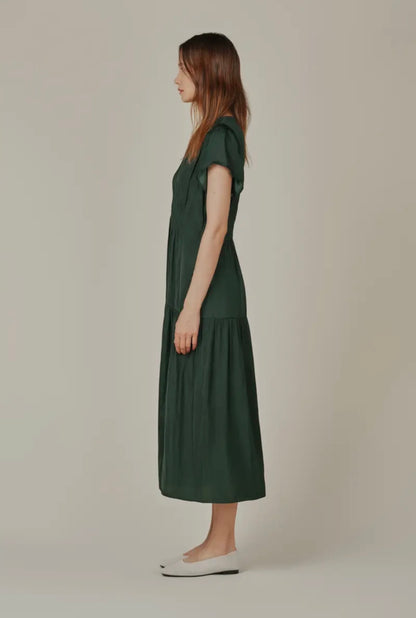 Esther Midi Dress - Deep Emerald