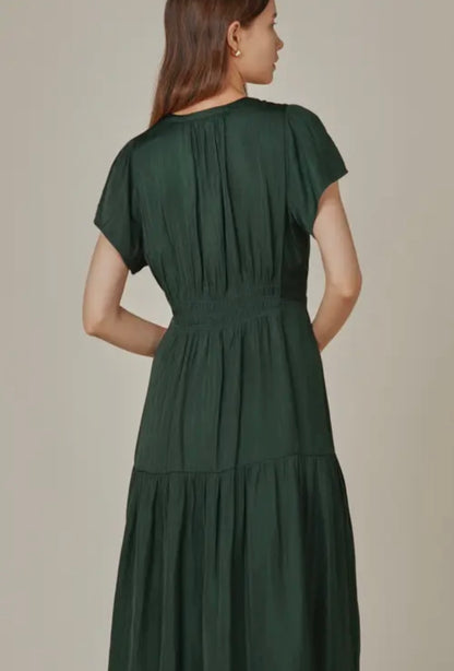 Esther Midi Dress - Deep Emerald