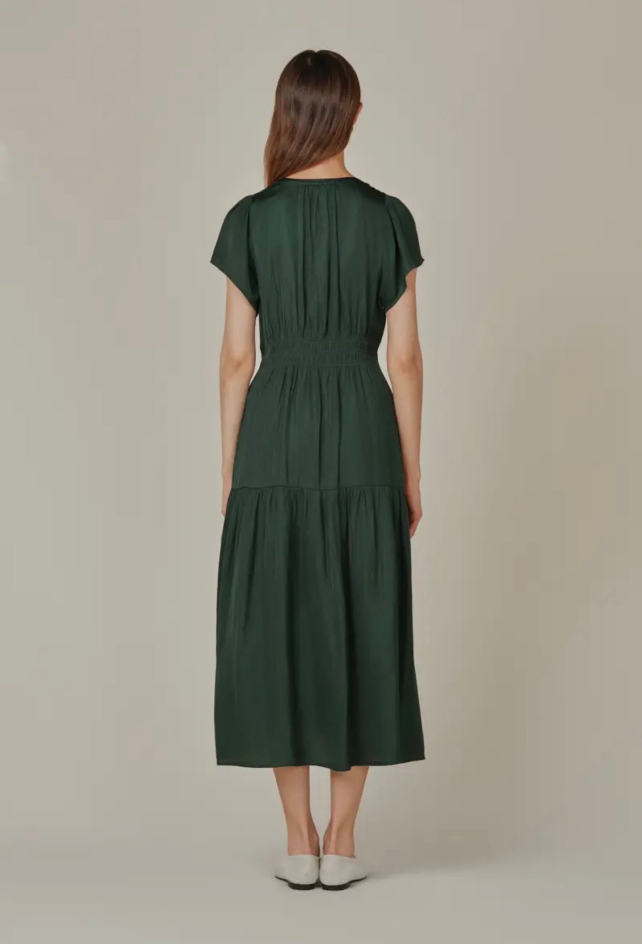 Esther Midi Dress - Deep Emerald