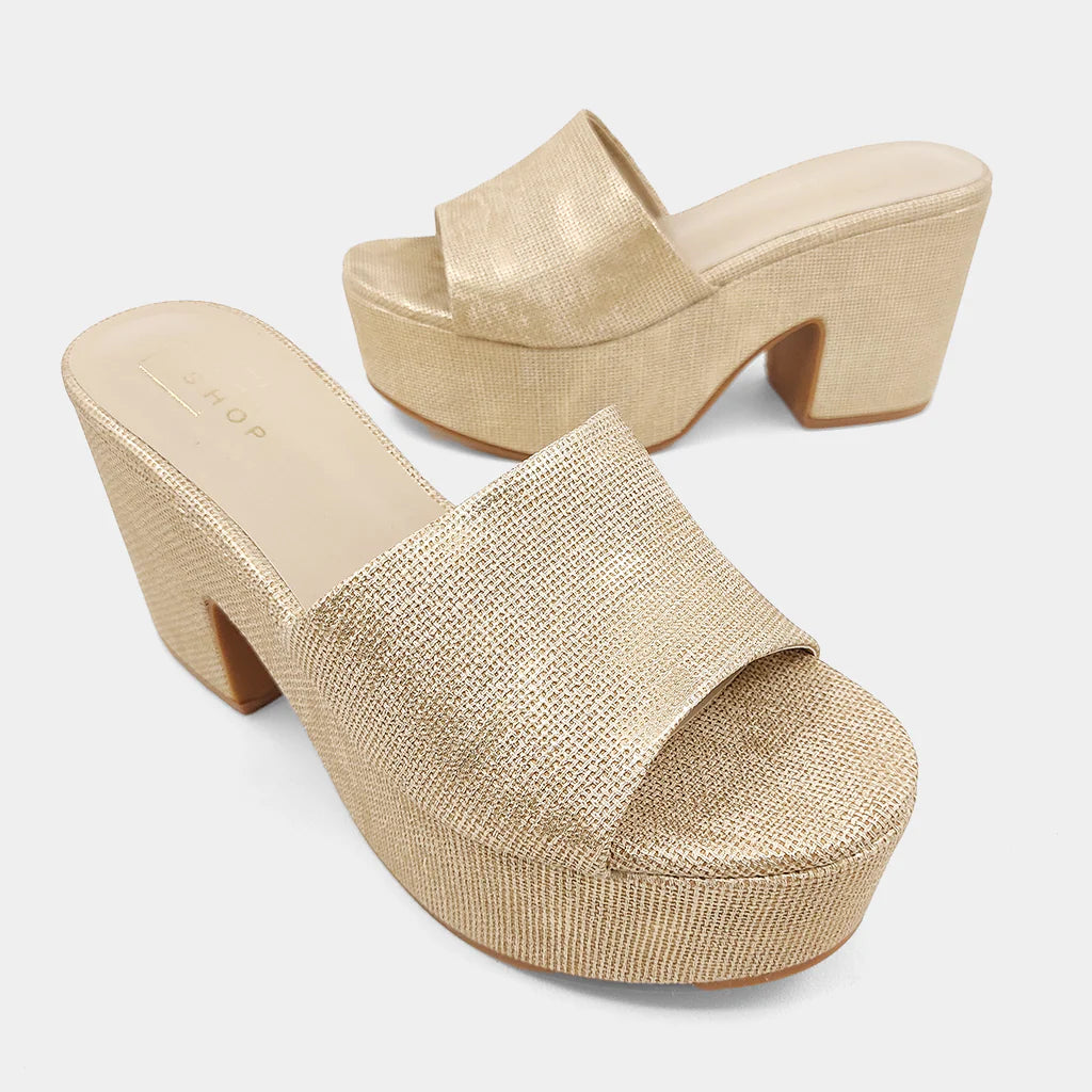 Giza Sandal - Gold Woven