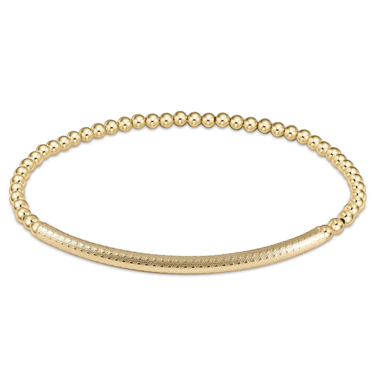 ENEWTON - bliss bar textured 3mm bead bracelet - gold