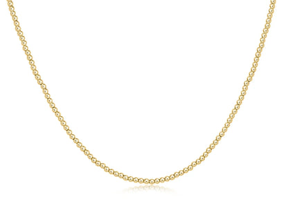 15" CHOKER CLASSIC GOLD 2MM BEAD