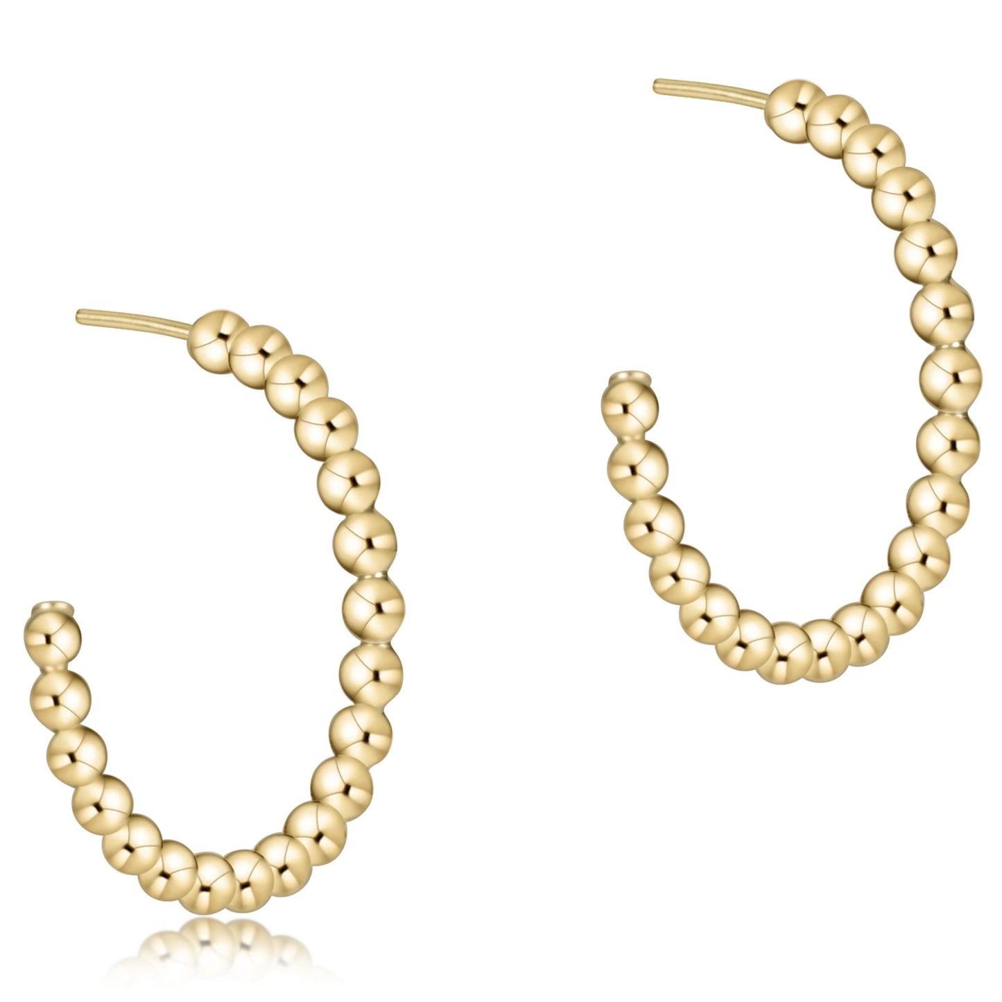 ENEWTON - Beaded Classic 1.25" Post Hoop - 4mm Gold