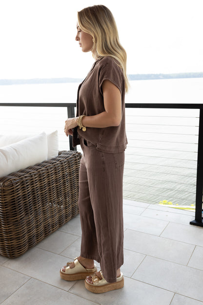 Audrey Wide Leg - Cappuccino