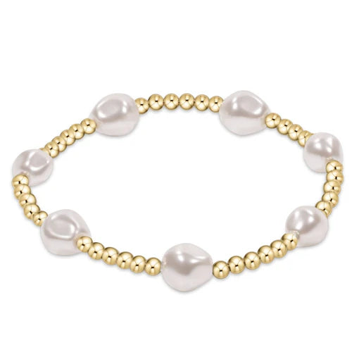 ENEWTON - Admire Gold 3mm Bead Bracelet - Pearl