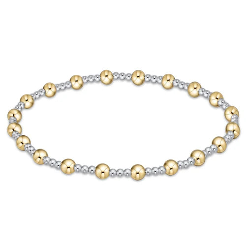 ENEWTON EXTENDS - CLASSIC SINCERITY PATTERN 4MM BEAD BRACELET - MIXED METAL