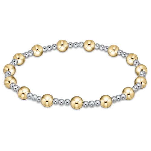 ENEWTON EXTENDS - CLASSIC SINCERITY PATTERN 5MM BEAD BRACELET - MIXED METAL