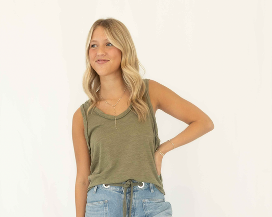 Free People - Easy Tank - Peat Moss