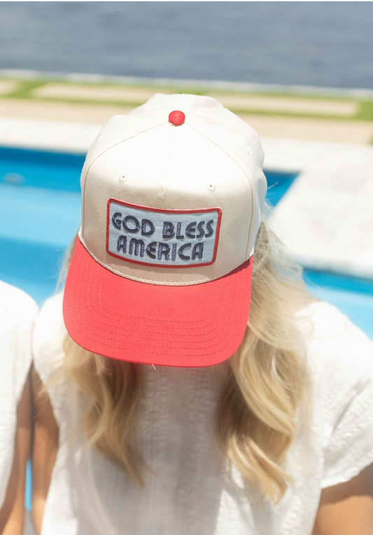 God Bless America Cap - Red