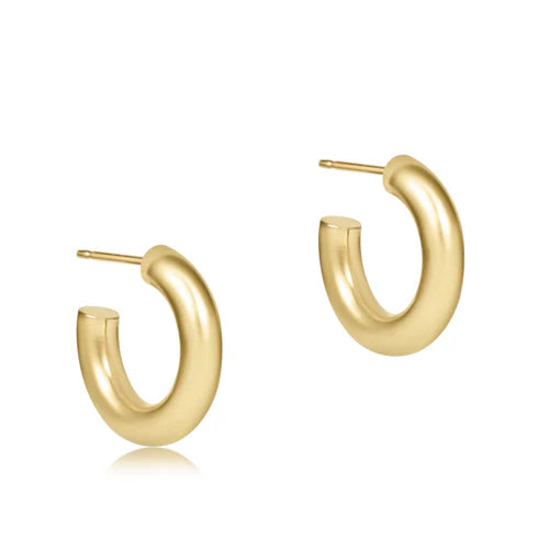 ENEWTON - Round Gold 0.5" Post Hoop - 4mm - Smooth