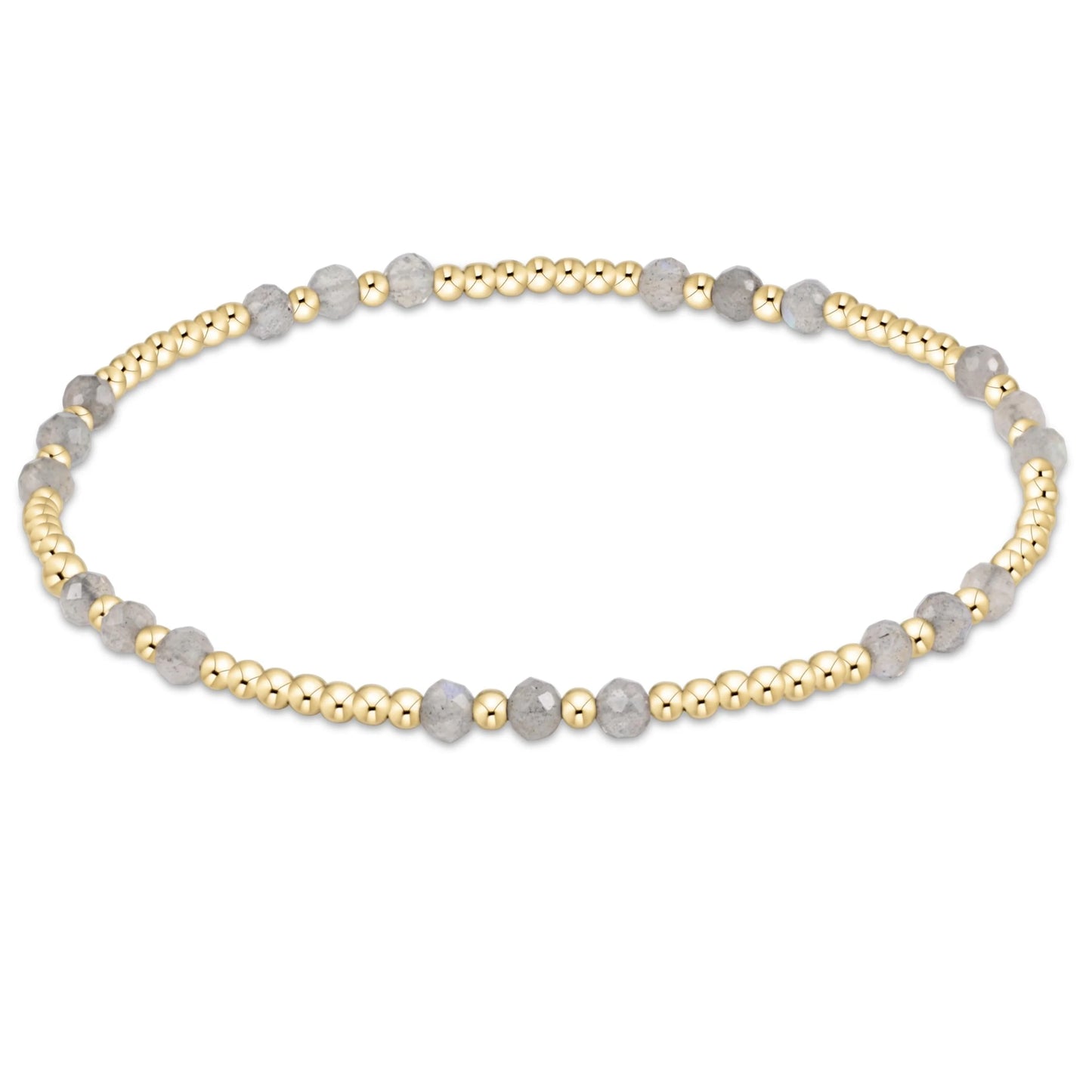 Gemstone Gold Joy Pattern 3mm Bead Bracelet