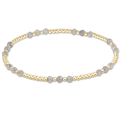 Gemstone Gold Joy Pattern 3mm Bead Bracelet