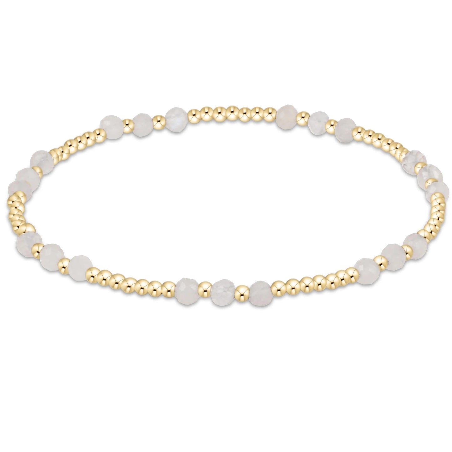 Gemstone Gold Joy Pattern 3mm Bead Bracelet