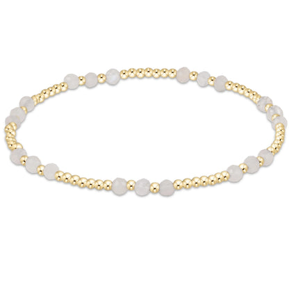Gemstone Gold Joy Pattern 3mm Bead Bracelet