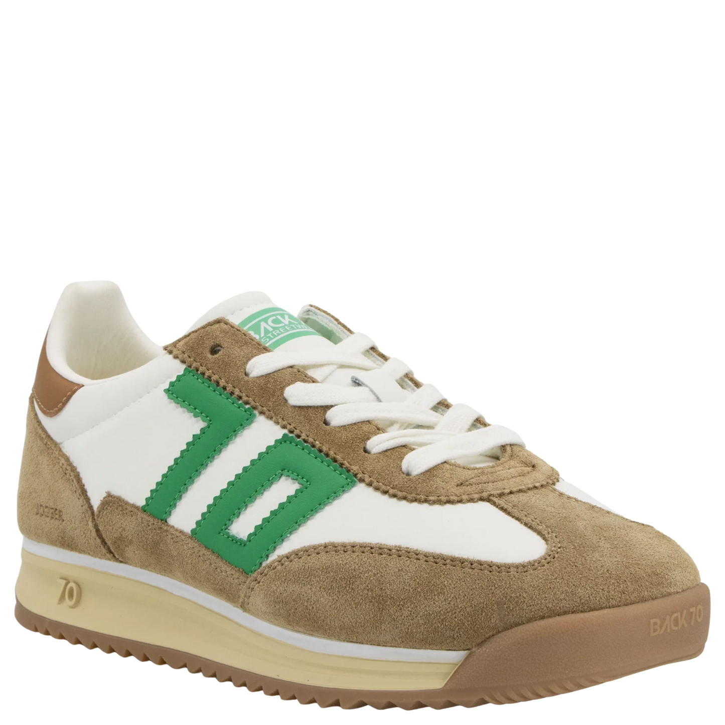 Back 70 - White Camel Green - Sneakers